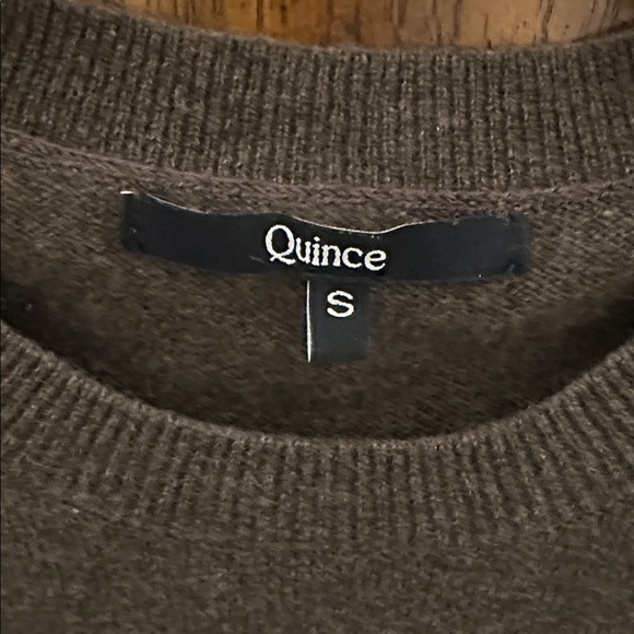 Quince Chocolate Brown Mongolian Cashmere Tee S - Picture 3 of 4